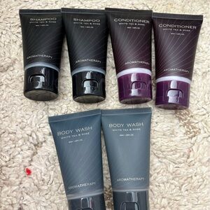 Aromatherapy White Tea & Rose Shampoo - Black and Purple